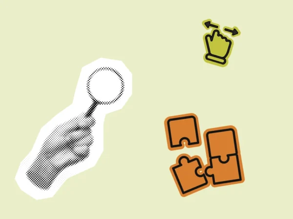 Collage die darstellt wie man durch Untersuchungen eine Webseite den WCAG Regeln konfrom machen kann.